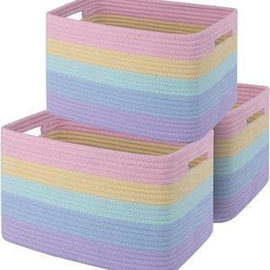 OIAHOMY Storage Basket, Woven Baskets for Storage 3pack